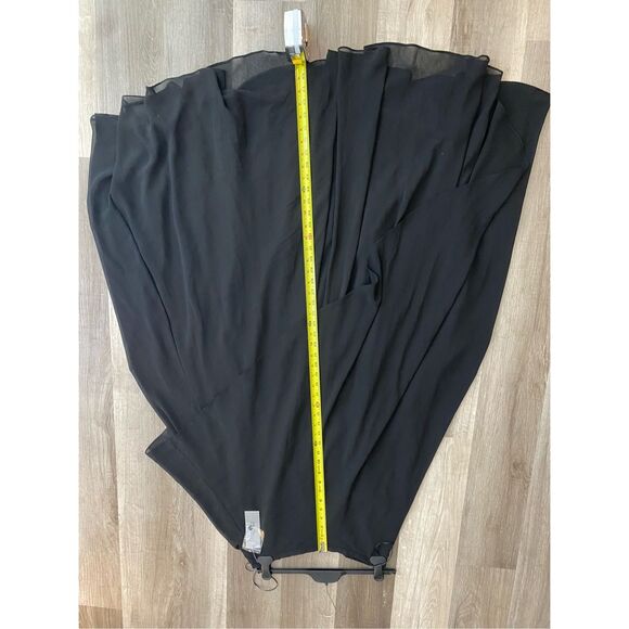 Teri Jon by Rickie Freeman NWT Black Layered Maxi Ruffle Long Skirt, Size 10 - Picture 9 of 12